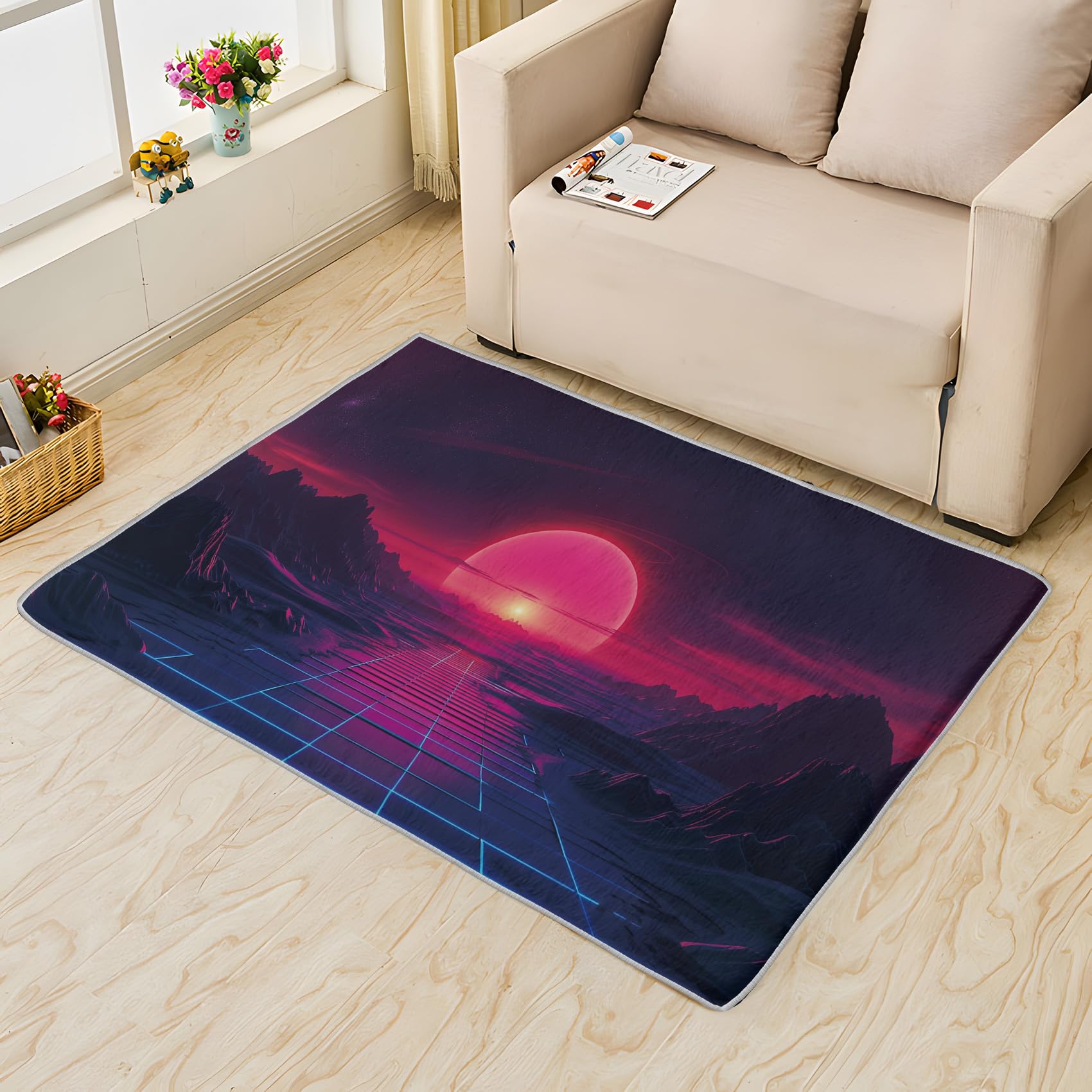 Amazon.com: 80s Rugs for Bedroom - 5x6 Rug - 80s Rug - Vaporwave